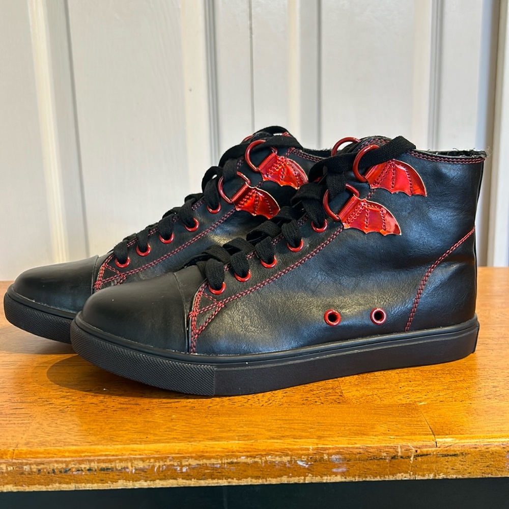 Strange Cult Black Batwing High Tops
